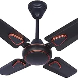 DYSOR 600mm Ceiling Fan | Ultra Quiet Motor | 4 Blade Premium Fan | 50W Energy Efficient | Rust & Dust Proof Powder-Coated Body | Adjustable Speed | High Airflow | Black with Copper Finish-picture-11