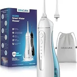 oracura ORACURA® Smart PLUS Water Flosser® OC200 LITE White with 2 Nozzle tips | Portable & Rechargeable | Custom 8 Water Pressure Settings | 200ml Water Tank Capacity | IPX7 Waterproof | 365 Days Warranty-picture-12