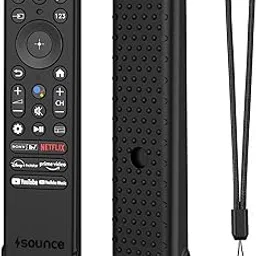 Sounce Silicone Remote Cover Compatible with Sony Bravia Smart TV 2023 RMF-TX910U – Full Protective Shockproof Case with Anti-Slip Texture, Precision Fit (D-Black) [Remote Not Included]-picture-48