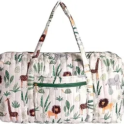 pi the bag company Traveling Bag Polyester Quilted Duffle Weekender Bags for Travel for Gifts Travel Men Women Business Travellers Family Trip (Savanna Tales, 50.0 x 25.0 x 30.0 CM)-picture-50