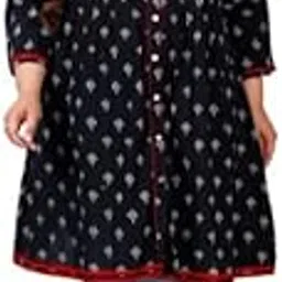 swasti Plus Size Women A-line Black Dress-picture-22