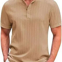 royalica Men's Regular Fit Solid Popcorn Half Sleeve Regular Fit Short Kurta | Chinese Collor Short Kurta Shirt for Men-picture-35