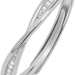 925 Pure Silver Finger Ring Silver Toned Rhodium Plated Minimal Ring Jewelry For Women | With Certificate of Authenticity and 925 Hallmark-image-51