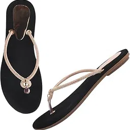 shoetopia Womens Embellished Strap Flats | Cushioned Footbed |Casual, Ethnic, Party, Wedding, Festive | Comfortable-picture-38