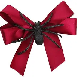 Havilah Halloween Hair Clip 2 Pcs - Spider Bow Accessory for Cosplay Cute Side Clip Unique Bangs Clip - Red-picture-45