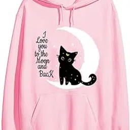 beltly Cat Hoodie Cute Women Anime Causal Stylish Latest Black Blue red Pink Lavender Maroon Peach Girl 499 599 Under image 1