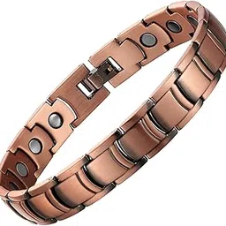 edmiria Copper Magnetic Bracelet for Men – Stylish & Adjustable Pure Copper Therapy Bracelet with Sizing Tool image 1