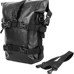STHIRA® Motorcycle Bumper Bag 6-8L, Waterproof PVC Outdoor Dry Bag Riding Storage Bags, Roll Up Closure, Quick Release Buckle Design, Multipurpose Outdoor Organizer with Shoulder Strap-image-6
