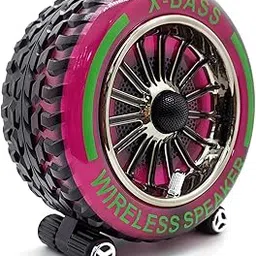 Drumstone (𝟏𝟓 𝐘𝐞𝐚𝐫𝐬 𝐰𝐚𝐫𝐫𝐚𝐧𝐭𝐲 Wheel Design Mini Bluetooth Speaker | 10W Portable Wireless Speaker with 3D Stereo Sound, Deep Bass & Splashproof Body | Perfect for Home, & Gaming Use-picture-18