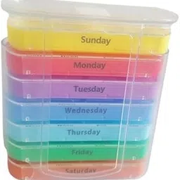 HEAVENGLOW 5xWeekly Pill Organizer 7 Day Case Daily Large Capacity to Hold Vitamins Pills-image-8