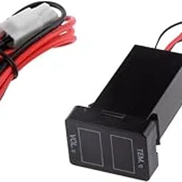 Enakshi® Dual LED Digital Battery Voltage Voltmeter Thermometer for 150 Landcruiser 200 RAV4|Parts & Accessories | Car & Truck Parts | Gauges | Volt Meters-picture-31