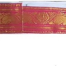 sri thulam gallery Ayyar hip belt/Iyer dhoti belt with jari border cloth, safety pouch and velcro fixture (1.25 meter)-picture-16