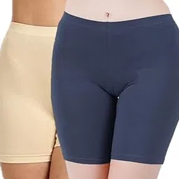 Cycling Shorts for Women Girls Underskirt slip safety short Under Dresses Seamless Briefs Anti Chafing Underwear Panties Mid Thigh Boyshorts Regular and Plus Sizes Combo Pack-image-94