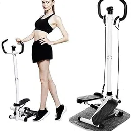 MIXEN Stepper Trainer with Resistance Band Portable Stair Stepper Exercise Machine Handle and LCD Monitor, for Home Gym Indoor Lose Weight and Full Body Aerobic Workout-image-8