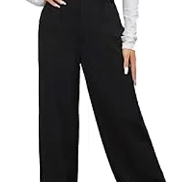 toochki Tailored Trousers for Women | Women's High-Waisted Pant | Solid Korean Bottom Wear Trouser-picture-41