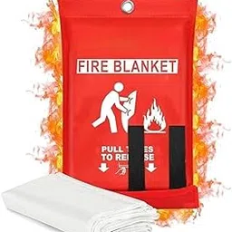 Krupanidhi Fire Blanket 100x100 cm, Survival Fiberglass, Flame Retardant, Fire Suppression Blanket, Safety Cover for Kitchen, Fireplace, Grill, Car, Camping.-image-10