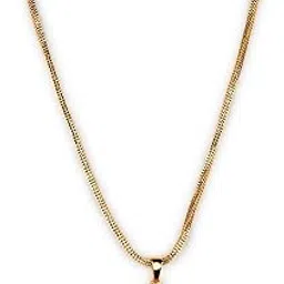 sasitrends Micro Gold Plated Oval Shaped Pendant Chain Necklace-picture-15
