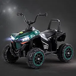 Baybee Monstro ATV Baby Electric Bike for Kids | Rechargeable Kids Bike with LED Lights, USB & Music | Big Battery Operated Bikes | Ride on Toy Bike for Kid to Drive 2 Years to 5 Years (Green) image 1