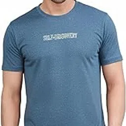 nexgen club Men's Sports Tshirt Half Sleeve Round Neck Activewear Athletic Gym Tee Melange TEAL-3XL-picture-15