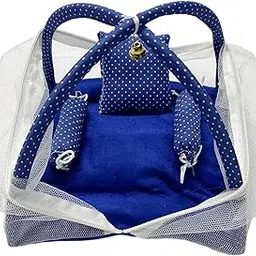 Kamal Child Care Laddu Gopal Bed, Jhula, Singhasan, Thakur ji Bed, Size: 0 to 4-Blue Colour-picture-30