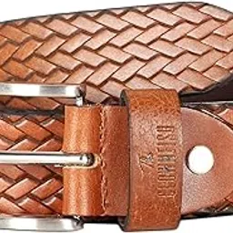 the clownfish Men's Genuine Leather Belt with Textured/Embossed Design-picture-25