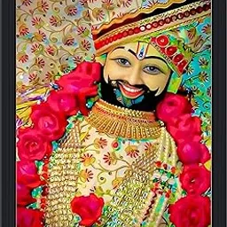 Khatu Shyam Baba Ji Led Light Photo Frame With Light for Pooja Home & Table Decoration Teen Baan Dhaari Birthday Gifts Religious & Good Luck Gift for Table Top & Wall Hanging 8X10-picture-18