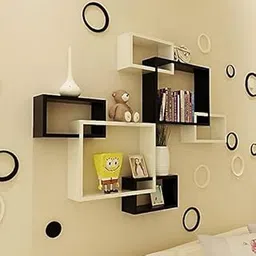 ARTFUL HAND CRAFTS Rustic Black Wooden Floating Wall Shelves – Storage & Display Rack for Office, Living Room, Bedroom, and Kitchen-picture-11