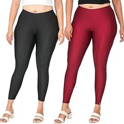 Loveit Ankle Length Shimmer Leggings for Women - Pack of 2-picture-27