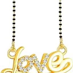 kanak jewels Valentine's Love letter T Gold plated Latest pendant alphabet Mangalsutra-picture-18