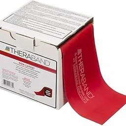 TheraBand Professional Non-Latex Resistance Bands for Upper and Lower Body Exercise Workouts Physical Therapy Lower Pilates and Rehab 25 Yard Roll Dispenser Box Medium Beginner Level 3 (Color-Red)-picture-27