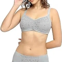 soie Women Full Coverage Non Padded Non-Wired Bra with High Waist Full Coverage Lace Brief Lingerie Set-picture-16