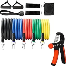 Quick Fit Fitness Combo of 11-in-1 Resistance Bands Set & Hand Gripper for Workout-picture-44