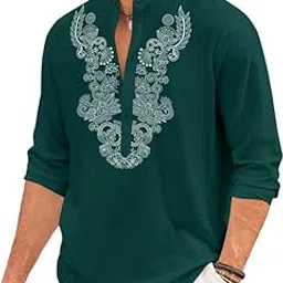 finivo fashion Men’s Cotton Blend Short Kurta with Full Sleeves and Ethnic Neck Design | Casual Crinkle Texture Kurta with Mandarin Collar-picture-14