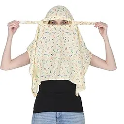 Cotton Long Scarf Cum Mask scarves Usable for vehicle Driver, Printed Design, Universal Size, For Girl & Women, Breathable Sun Protection Light Weight-image-4