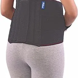 Vissco Lumboset Belt (Mild Support), Back Support with Double Strapping Design Supports & Relieves the Lumbar Spine, Pain Solution for Back and Abdomen - XL (Black)-picture-29