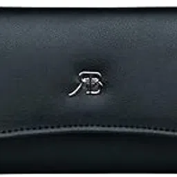 rich born Checkered Pattern Stylish PU Leather Long Wallet for Women – Premium Ladies Purse with Multiple Card Slots, Cash & Coin Compartments, Magnetic Flap Closure|Black image 1