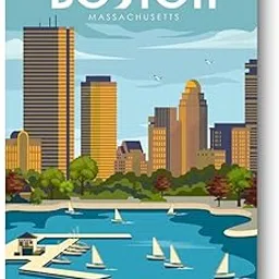 Giftcart Boston USA Souvenir Fridge Magnet 9 x 6 cm-picture-23