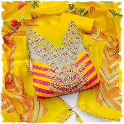 leeli peeri designer Women's Chanderi Digital Print With Coding Work Unstitched Salwar Suit Dress Material-picture-20