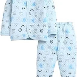 bumzee Sky Blue Boys Full Sleeves Polyfill Winter Wear Set (Peb9816)-picture-44