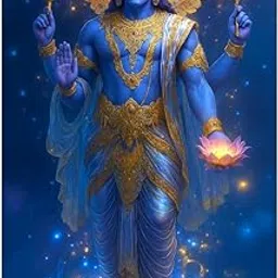 Lord Vishnu Ji Wall Sticker for Home, Office & Other Places Poster 12x18 Inch-picture-23