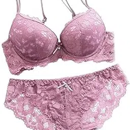 Designer Women's Bra Panty Set Lace Push-Up Bra Set Underwired Solid Lingerie Set Baby Doll Bikini Set for Women Lingerie Set for Women & Girls-image-38