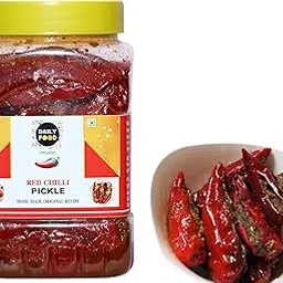DAILY FOOD Homemade Organic Natural Bharva Red Chili Pickle Lal Mirch Ka Achar (800gm)-picture-22