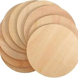 Craftvista 50 Pcs 3 Inch Round Shaped MDF Coasters Plain Wooden Art Craft Coaster Blank Cutouts for Tea Coffee Painting Wood Sheet Craft,Resin Mandala Art Work & Decoration, 2.5mm Thick (50)-picture-28