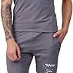 Men's Cotton Half Sleeve Slim Fit Printed Round Neck Shorts Set | Casual Stylish T-Shirt and Shorts for Man | Co-ord Sets | Super Soft, Breathable Loungewear for Everyday Comfort-image-18