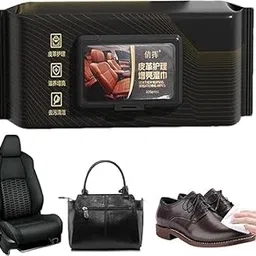 Leather Cleaning & Conditioning Wipes – 80 pcs (Pack of 1) | For Car Seats, Shoes, Bags & Sofa Care-picture-12