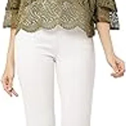 reese Net Less Solid 3/4Th Sleeves Top for Women-picture-28