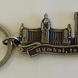 Corner Mumbai Souvenir Zinc Keychain (Silver, 3 X 5.8 cm)-picture-38