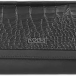 mochi Women Black Faux Leather Casual Clutch with Premium Metal Logo (95-134)-picture-22