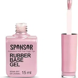 SPONSOR Cover Pink Rubber Base Gel Polish | Strong Adhesion | Smooth & Even Coverage | Long-Lasting & Chip-Resistant | Perfect for Nail Extensions & Overlays (Shade: 6-15 ML)-picture-34
