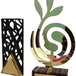 Modern Abstract Trophy and Nature-Inspired Award Set – Elegant Recognition Display for Events and Celebrations-picture-20